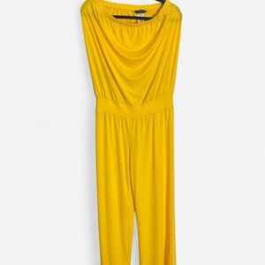 Carmen Marc Valvo Vibrant Yellow Jumpsuit